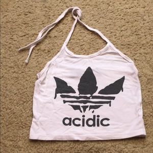 O Mighty Acidic adidas halter crop top
